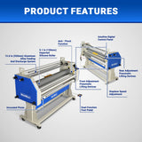 67" Wide Format Full - Auto Cold & Heat Assisted Pneumatic Laminator Machine (Model 1700 - A1) with 4 Trimmers, Max Speed 65.6 ft/min, 63" Max Width, 1.88" Max Thickness, Infrared Heating, Digital Control (Requires Air Compressor, Not Included)-1700-A1 thumbnail 3