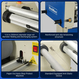 67" Wide Format Full - Auto Cold & Heat Assisted Pneumatic Laminator Machine (Model 1700 - A1) with 4 Trimmers, Max Speed 65.6 ft/min, 63" Max Width, 1.88" Max Thickness, Infrared Heating, Digital Control (Requires Air Compressor, Not Included)-1700-A1 thumbnail 9