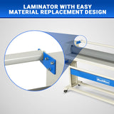 63" Wide Format Pneumatic Laminator Manual Cold Laminating Machine 60" Max Laminating Width,Pneumatic Roller Lift Portable Stand Included, 0.78" Max Thickness (Requires Air Compressor, Not Included) 1600-C2 thumbnail 6