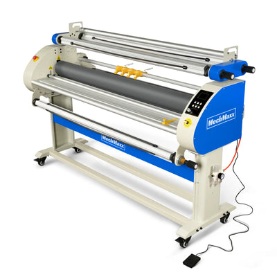 67" Wide Format Full Auto Cold & Heat Assisted Pneumatic Laminator Machine with 4 Trimmers, Max Speed 52.5 ft/min, 63" Max Laminating Width, 1.1" Max Thickness, Infrared Heating, Digital Control (Requires Air Compressor, Not Included)-1700-A3