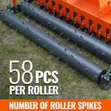 72" Heavy Duty Soil Pulverizer,  Double Spiked Roller,  25 Shanks,  Category 1 and 2,  3 Point Hitch Tractor Attachment,  TSP72D thumbnail 5