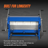 30-inch 3-in-1 Pan and Box Brake – Slip Roll, Shear, Bending Machine for Sheet Metal, 20 Gauge Mild Steel, Adjustable Fingers, Heavy Duty, Metalworking, Fabrication, Rolling, Bending MMCB3016 thumbnail 7