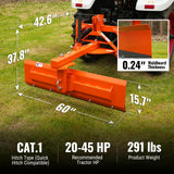 60" 6-Way Rear Blade 3 Point Hitch Tractor Attachment,  RB60S thumbnail 2