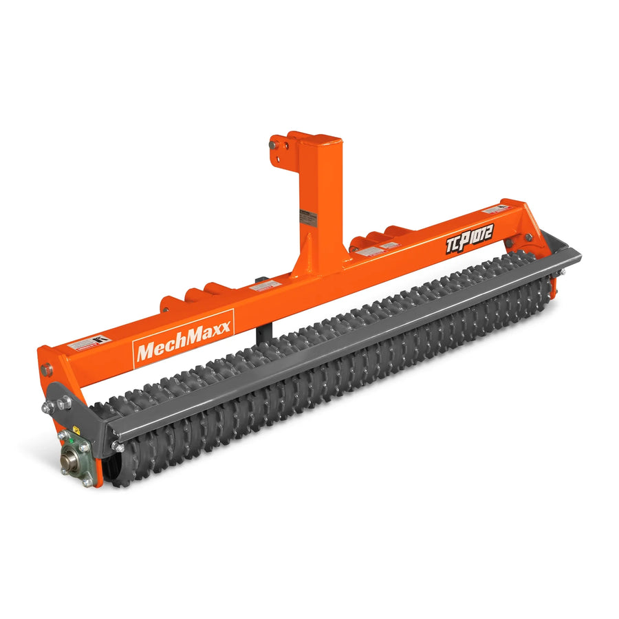 72" Cultipacker with 32 Ductile Iron Wheels,  Scraper Bar Included,  Category 1 and 2,  3 Point Hitch Tractor Attachment,  TCP1072