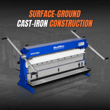 40-inch 3-in-1 Pan and Box Brake – Slip Roll, Shear, Bending Machine for Sheet Metal, 20 Gauge Mild Steel, Adjustable Fingers, Heavy Duty, Metalworking, Fabrication, Rolling, Bending MMCB4020 thumbnail 3