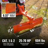 84" Heavy Duty 6-Way Rear Blade 3 Point Hitch Tractor Attachment,  RB84SE thumbnail 2