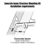 Concrete beam Structure Mounting Kit for Ceiling Fan – Optional Accessory for Installation thumbnail 2