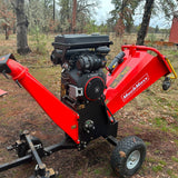 8 inch ZONSEN E-Start 1000cc 35hp Gas Powered 4 - Wheel Drum Wood Chipper with Taillight ,  B200 thumbnail 4