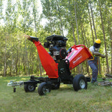 8 inch ZONSEN E-Start 1000cc 35hp Gas Powered 4 - Wheel Drum Wood Chipper with Taillight ,  B200 thumbnail 10