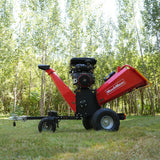 8 inch ZONSEN E-Start 1000cc 35hp Gas Powered 4 - Wheel Drum Wood Chipper with Taillight ,  B200 thumbnail 8
