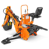 7' Tractor Backhoe Attachment with Hydraulic Thumb,  12" Bucket,  ISO/SAE Switchable Controls,  Self-Contained Hydraulic System,  3 Point Hitch Cat.1,  15-50 HP,  BH660H thumbnail 28