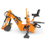 7' Tractor Backhoe Attachment with Hydraulic Thumb,  12" Bucket,  ISO/SAE Switchable Controls,  Self-Contained Hydraulic System,  3 Point Hitch Cat.1,  15-50 HP,  BH660H thumbnail 27