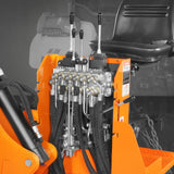 9' Tractor Backhoe Attachment with Mechanical Thumb,  15" Bucket,  ISO/SAE Switchable Controls,  Self-Contained Hydraulic System,  3 Point Hitch Cat.1 & 2,  25-100 HP,  BH860M thumbnail 8