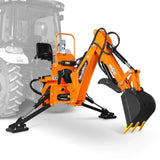 7' Tractor Backhoe Attachment with Hydraulic Thumb,  12" Bucket,  ISO/SAE Switchable Controls,  Self-Contained Hydraulic System,  3 Point Hitch Cat.1,  15-50 HP,  BH660H thumbnail 23