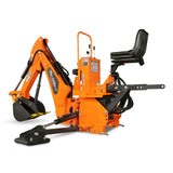 7' Tractor Backhoe Attachment with Mechanical Thumb,  12" Bucket,  ISO/SAE Switchable Controls,  Self-Contained Hydraulic System,  3 Point Hitch Cat.1,  15-50 HP,  BH660M thumbnail 27
