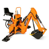 7' Tractor Backhoe Attachment with Mechanical Thumb,  12" Bucket,  ISO/SAE Switchable Controls,  Self-Contained Hydraulic System,  3 Point Hitch Cat.1,  15-50 HP,  BH660M thumbnail 24