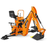 8' Tractor Backhoe Attachment with Mechanical Thumb,  15" Bucket,  ISO/SAE Switchable Controls,  Self-Contained Hydraulic System,  3 Point Hitch Cat.1 & 2,  20-100 HP,  BH760M thumbnail 23