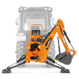 8' Tractor Backhoe Attachment with Mechanical Thumb,  15" Bucket,  ISO/SAE Switchable Controls,  Self-Contained Hydraulic System,  3 Point Hitch Cat.1 & 2,  20-100 HP,  BH760M thumbnail 22