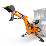 8' Tractor Backhoe Attachment with Mechanical Thumb,  15" Bucket,  ISO/SAE Switchable Controls,  Self-Contained Hydraulic System,  3 Point Hitch Cat.1 & 2,  20-100 HP,  BH760M thumbnail 20