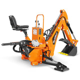 8' Tractor Backhoe Attachment with Mechanical Thumb,  15" Bucket,  ISO/SAE Switchable Controls,  Self-Contained Hydraulic System,  3 Point Hitch Cat.1 & 2,  20-100 HP,  BH760M thumbnail 29