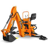 8' Tractor Backhoe Attachment with Mechanical Thumb,  15" Bucket,  ISO/SAE Switchable Controls,  Self-Contained Hydraulic System,  3 Point Hitch Cat.1 & 2,  20-100 HP,  BH760M thumbnail 25