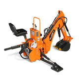8' Tractor Backhoe Attachment with Hydraulic Thumb,  15" Bucket,  ISO/SAE Switchable Controls,  Self-Contained Hydraulic System,  3 Point Hitch Cat.1 & 2,  20-100 HP,  BH760H thumbnail 31