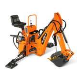 8' Tractor Backhoe Attachment with Hydraulic Thumb,  15" Bucket,  ISO/SAE Switchable Controls,  Self-Contained Hydraulic System,  3 Point Hitch Cat.1 & 2,  20-100 HP,  BH760H thumbnail 27