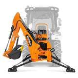 9' Tractor Backhoe Attachment with Mechanical Thumb,  15" Bucket,  ISO/SAE Switchable Controls,  Self-Contained Hydraulic System,  3 Point Hitch Cat.1 & 2,  25-100 HP,  BH860M thumbnail 20