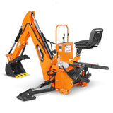 9' Tractor Backhoe Attachment with Mechanical Thumb,  15" Bucket,  ISO/SAE Switchable Controls,  Self-Contained Hydraulic System,  3 Point Hitch Cat.1 & 2,  25-100 HP,  BH860M thumbnail 28