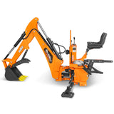 9' Tractor Backhoe Attachment with Mechanical Thumb,  15" Bucket,  ISO/SAE Switchable Controls,  Self-Contained Hydraulic System,  3 Point Hitch Cat.1 & 2,  25-100 HP,  BH860M thumbnail 27