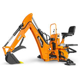 9' Tractor Backhoe Attachment with Mechanical Thumb,  15" Bucket,  ISO/SAE Switchable Controls,  Self-Contained Hydraulic System,  3 Point Hitch Cat.1 & 2,  25-100 HP,  BH860M thumbnail 26