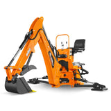9' Tractor Backhoe Attachment with Mechanical Thumb,  15" Bucket,  ISO/SAE Switchable Controls,  Self-Contained Hydraulic System,  3 Point Hitch Cat.1 & 2,  25-100 HP,  BH860M thumbnail 25