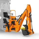 9' Tractor Backhoe Attachment with Mechanical Thumb,  15" Bucket,  ISO/SAE Switchable Controls,  Self-Contained Hydraulic System,  3 Point Hitch Cat.1 & 2,  25-100 HP,  BH860M thumbnail 19