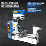 1 HP 16''x16'' Multi-Function Metal Lathe Milling Machine Head for Metalworking Combo Lathe, Drilling, and Milling Operations with Powerful Motor, Perfect for DIY, Workshops, and Professional Combination Metalworking Projects without Stand CLM1620 thumbnail 2