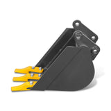 9" Backhoe Bucket without Pins, 3-Carbon Steel Teeth (for SKU: 150162, 150163, 150164, 201162, 201163, 201164) thumbnail 1
