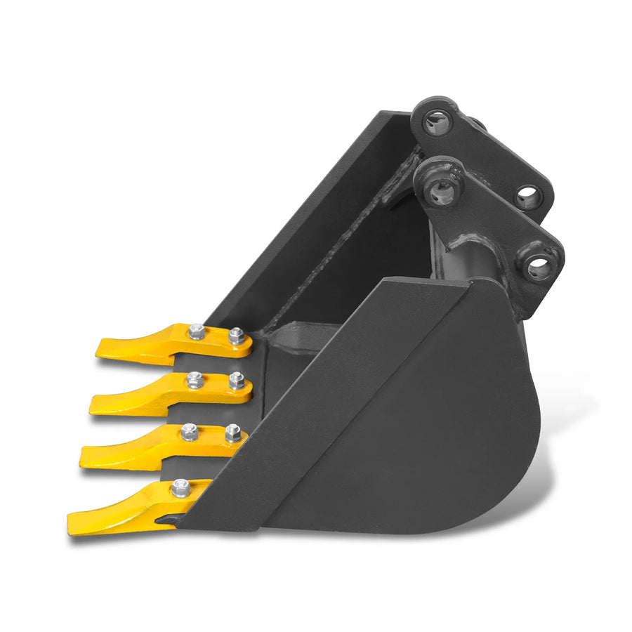 15" Backhoe Bucket without Pins, 4-Carbon Steel Teeth (for SKU: 150162, 150163, 150164, 201162, 201163, 201164)