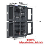 20-60% RH Electronic Dry Cabinet 880L ESD Desiccator Cabinet Low Humidity Storage,  EDC880A thumbnail 2