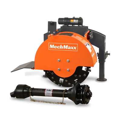 3-Point Hitch PTO Stump Grinder with 34 Carbide Teeth (PTO Shaft Included with Slip Clutch),  for 15-45HP Tractor; SG24.