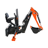 Skid Steer Backhoe 8ft Digging Depth, 16” Bucket Included,70°  Left/Right Swivel Rotation SBH50 thumbnail 12
