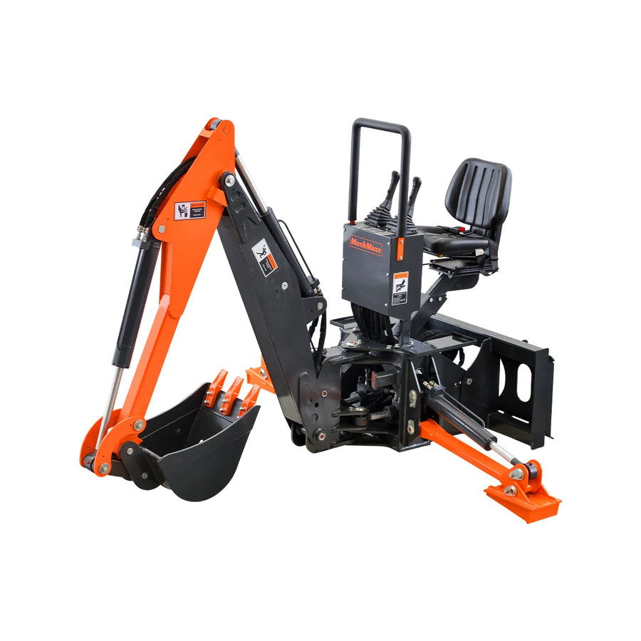 Skid Steer Backhoe 8ft Digging Depth, 16” Bucket Included,70°  Left/Right Swivel Rotation SBH50