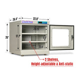 20-60% RH Electronic Dry Cabinet 210L ESD Desiccator Cabinet Low Humidity Storage, White, EDC210AW thumbnail 2