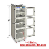 1-10% RH Electronic Dry Cabinet 730L ESD Desiccator Cabinet Ultra-Low Humidity Storage,  White,  EDC730CW thumbnail 2