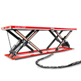 Stationary Electric Hydraulic Parallel Double Scissor Lift Table 3300lb Capacity,  108.3" x 31.5" Platform,  33.9" Lift Height,  UL Certified Motor,  ELT33P thumbnail 5