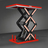 4400 lb Capacity Stationary Electric Hydraulic Double Scissor Lift Table - 63" x 39.4" Platform,  70.1" Lift Height,  UL Certified Motor,  ELTD44L thumbnail 18