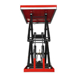 4400 lb Capacity Stationary Electric Hydraulic Double Scissor Lift Table - 63" x 39.4" Platform,  70.1" Lift Height,  UL Certified Motor,  ELTD44L thumbnail 5