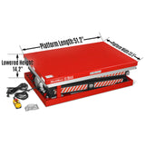 4400lbs Capacity Stationary Electric Hydraulic Double Scissor Lift Table,  51.2" x 33.5" Platform,  70.1" Lift Height,  UL Certified Motor,  ELTD44 thumbnail 3