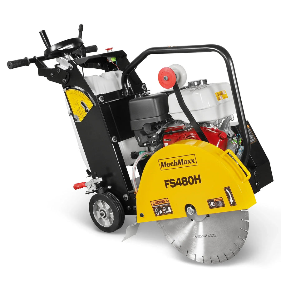 Honda GX390 Walk-Behind Concrete Floor Saw, 20 in Blade, 7 in Cutting Depth, FS480H