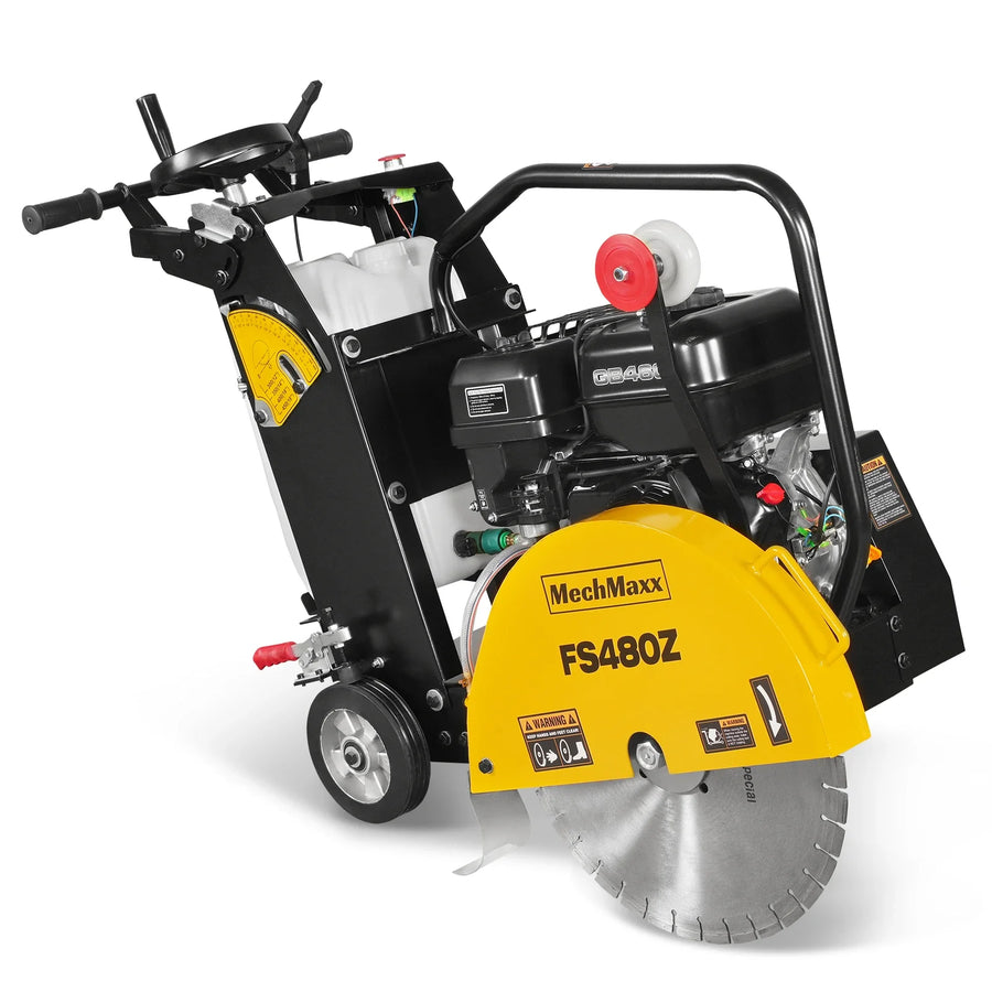 15 HP Walk-Behind Concrete Floor Saw, 20 in Blade, 7 in Cutting Depth, FS480Z