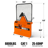 8800lbs 3-Point Hitch Forestry Log Skidding Winch,  200ft Cable Length,  25-60 HP Tractor,  Category 1 Hookup,  FW8800 thumbnail 2