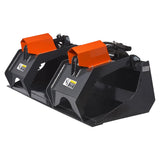 72” Skid Steer Solid Bottom Grapple Bucket, 38.5in Grab Opening, 3000lbs Capacity , SWG72 thumbnail 2